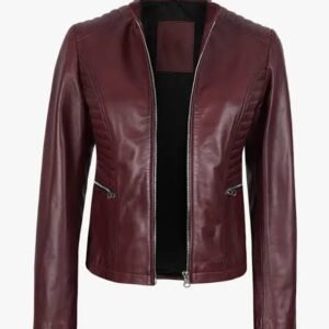 JacketFancy Women's Slim Fit Faux Leather Moto Jacket